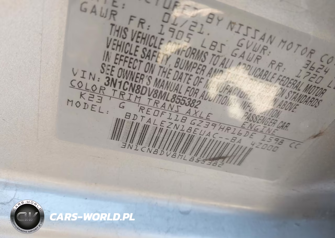 2021 Nissan Versa S Xtronic Cvt VIN:3N1CN8DV8ML855382 - 9