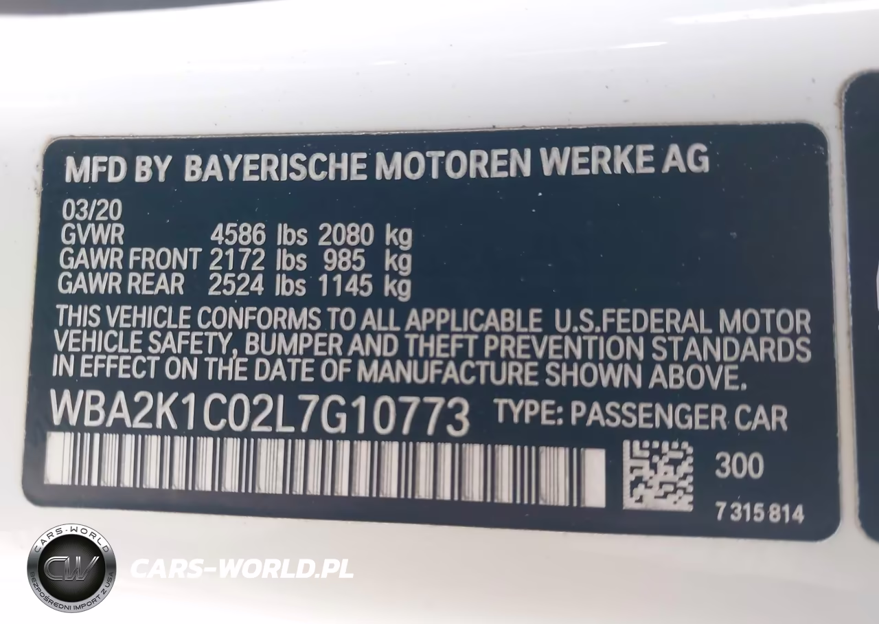2020 BMW 230I xDrive VIN:WBA2K1C02L7G10773 - 9