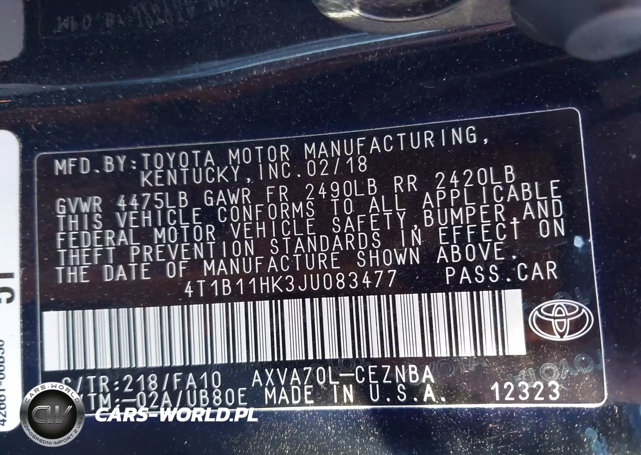2018 Toyota Camry Le VIN:4T1B11HK3JU083477 - 9