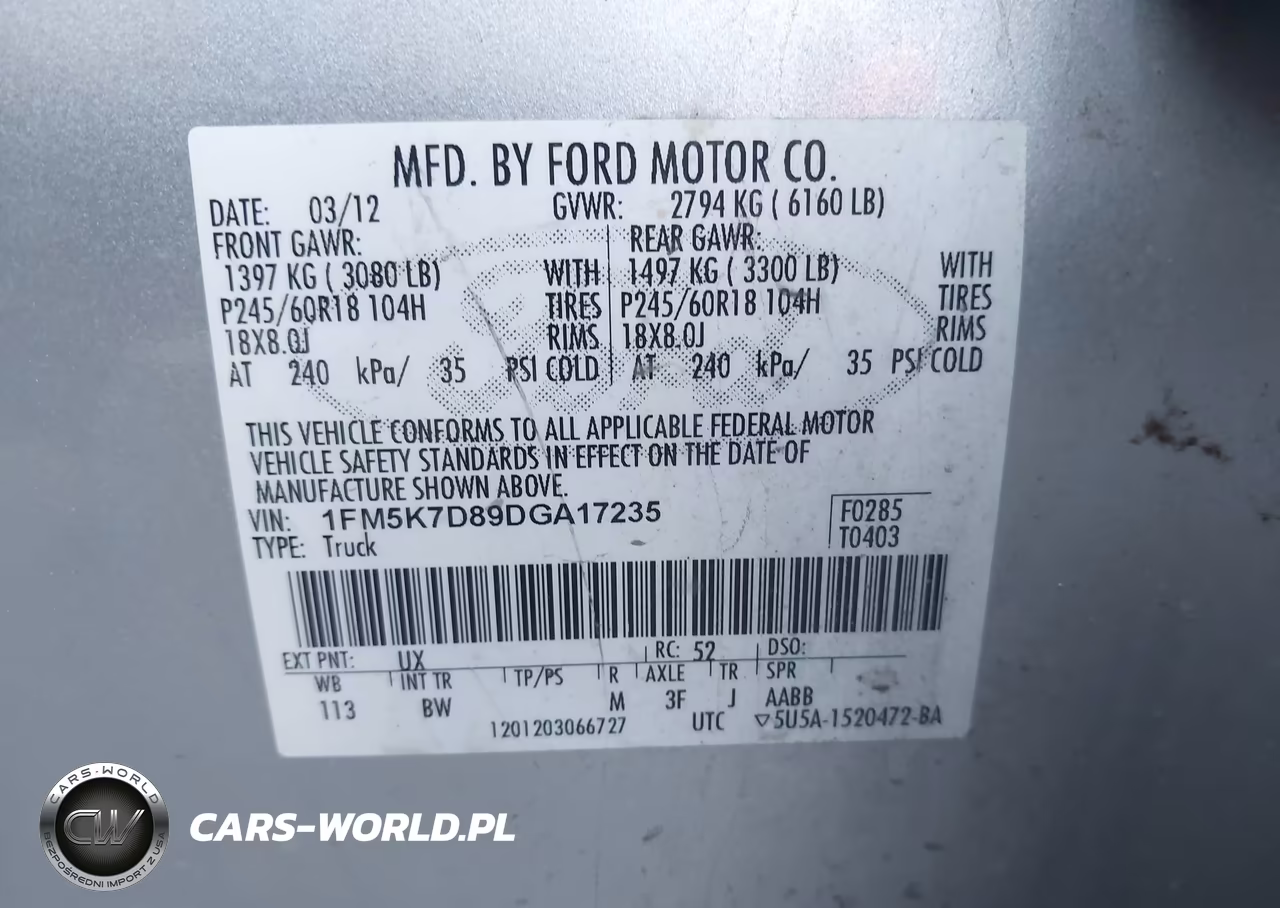 2013 Ford Explorer Xlt VIN:1FM5K7D89DGA17235 - 9