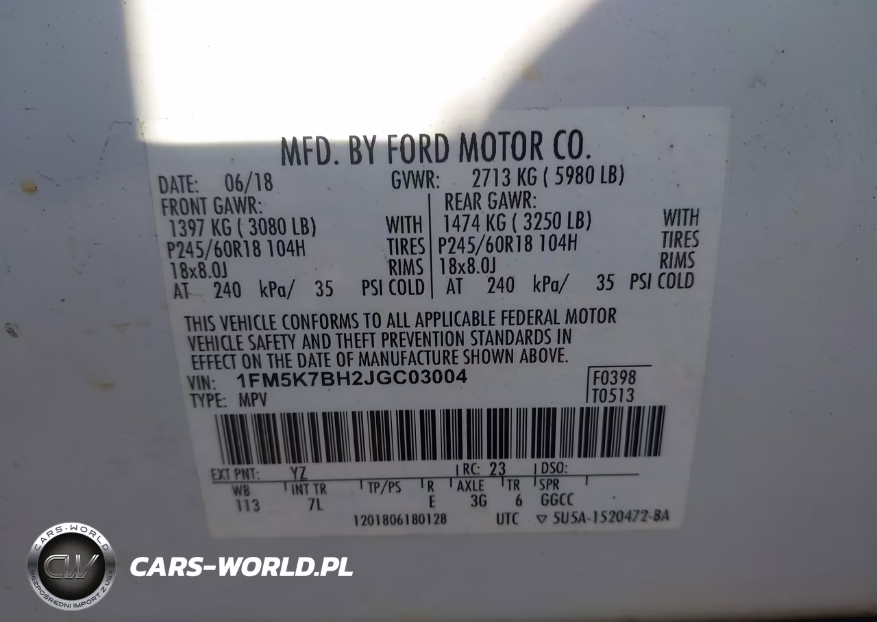 2018 Ford Explorer VIN:1FM5K7BH2JGC03004 - 9