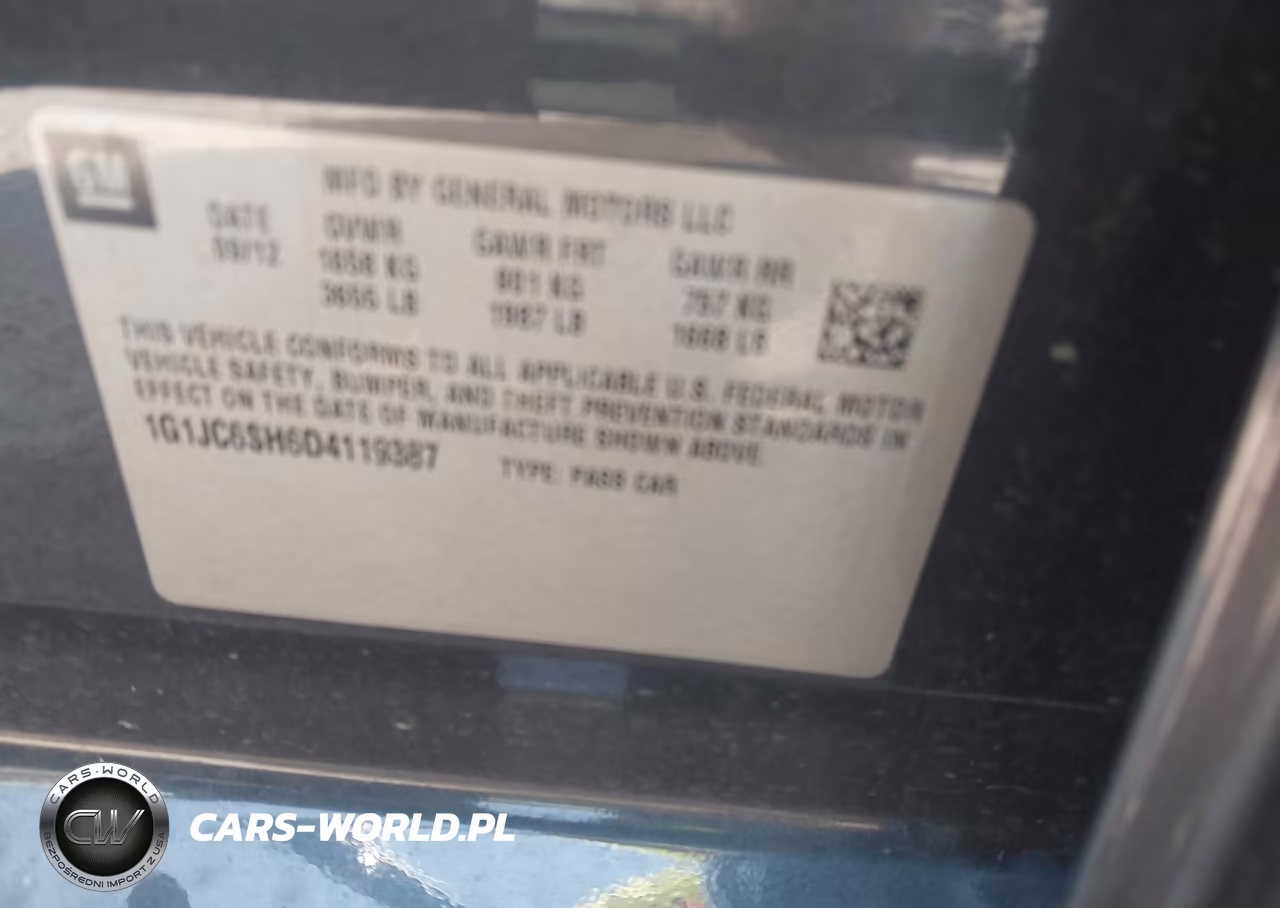 2013 Chevrolet Sonic Lt Auto VIN:1G1JC6SH6D4119387 - 9