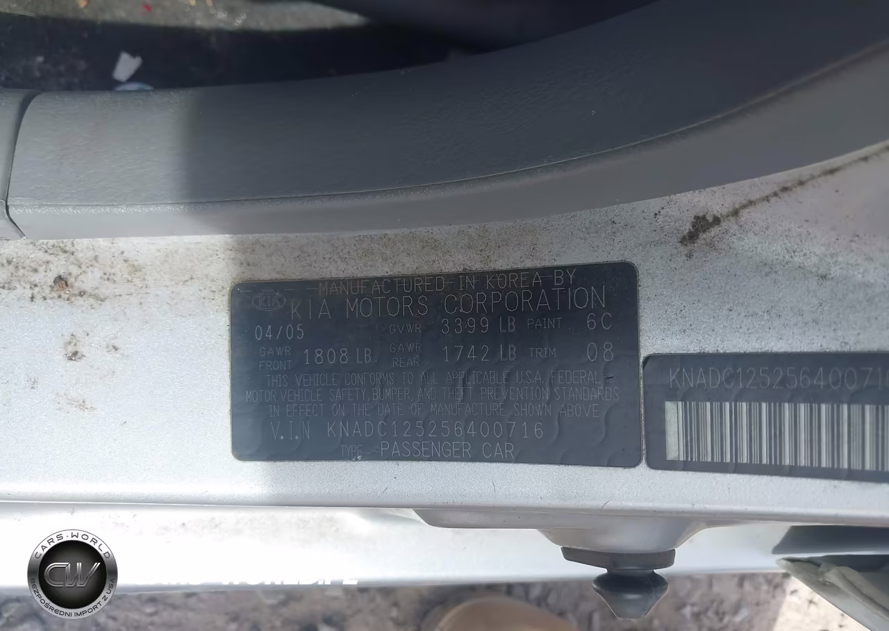 2005 Kia Rio VIN:KNADC125256400716 - 9