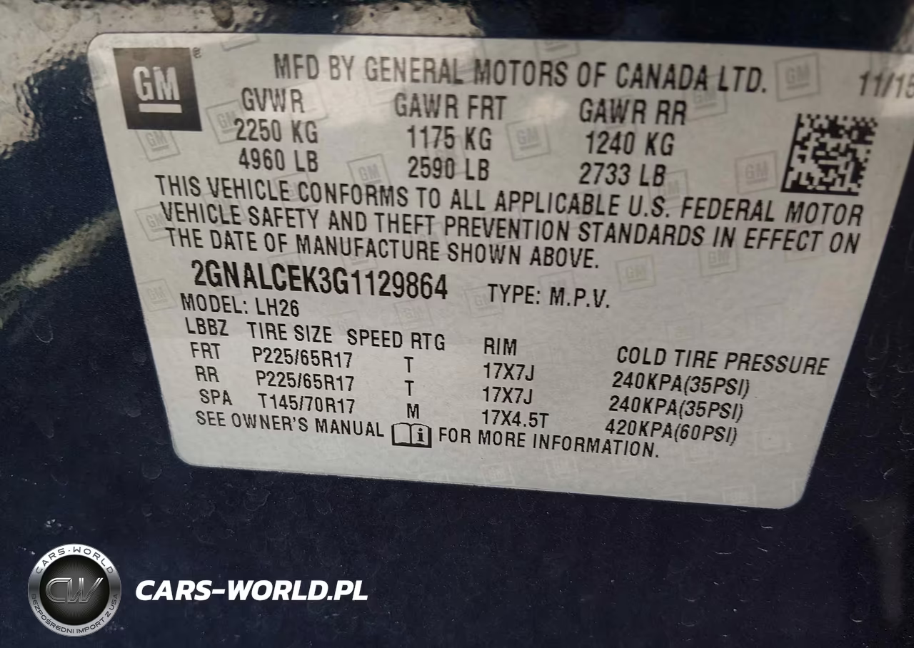 2016 Chevrolet Equinox Lt VIN:2GNALCEK3G1129864 - 9
