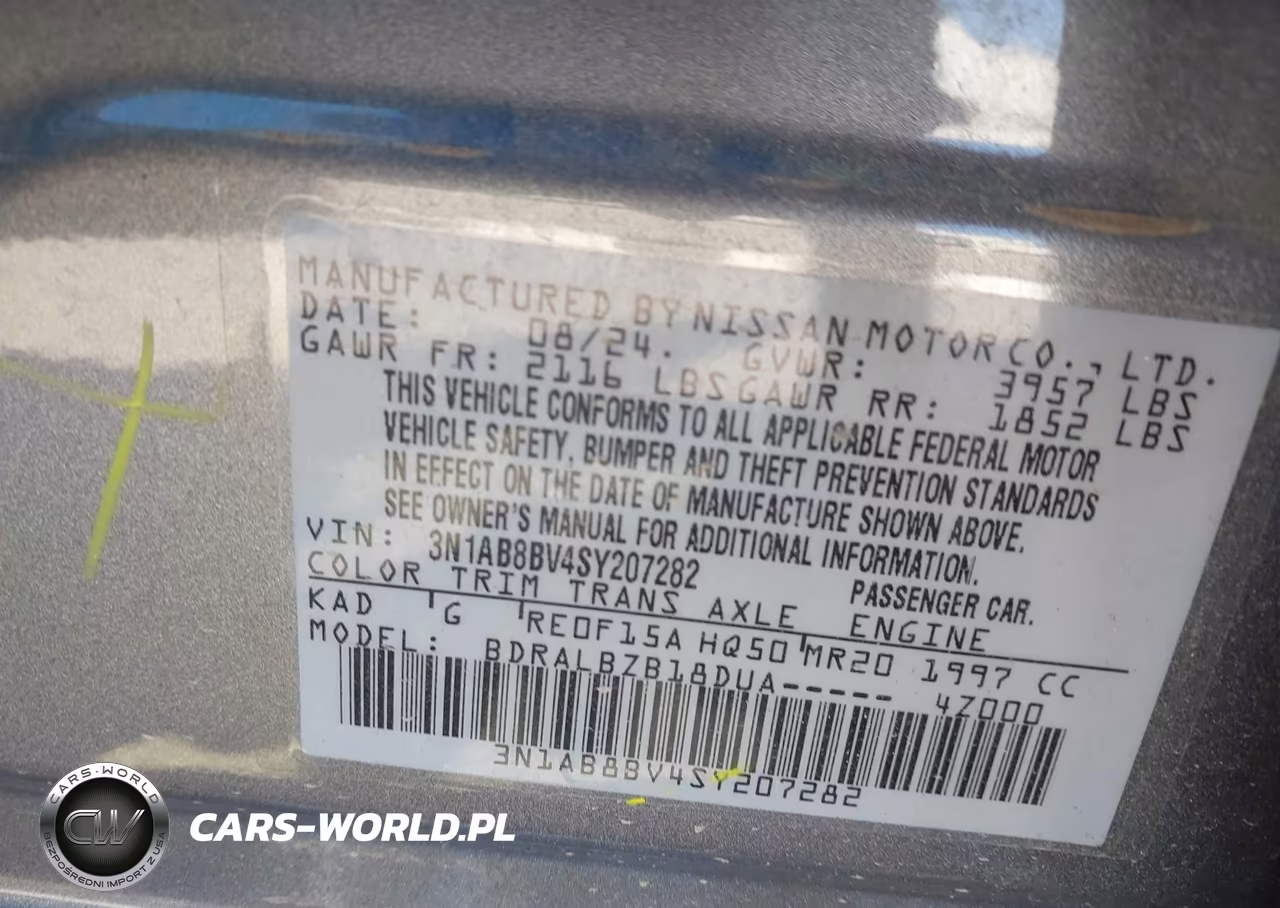 2025 Nissan Sentra S VIN:3N1AB8BV4SY207282 - 9