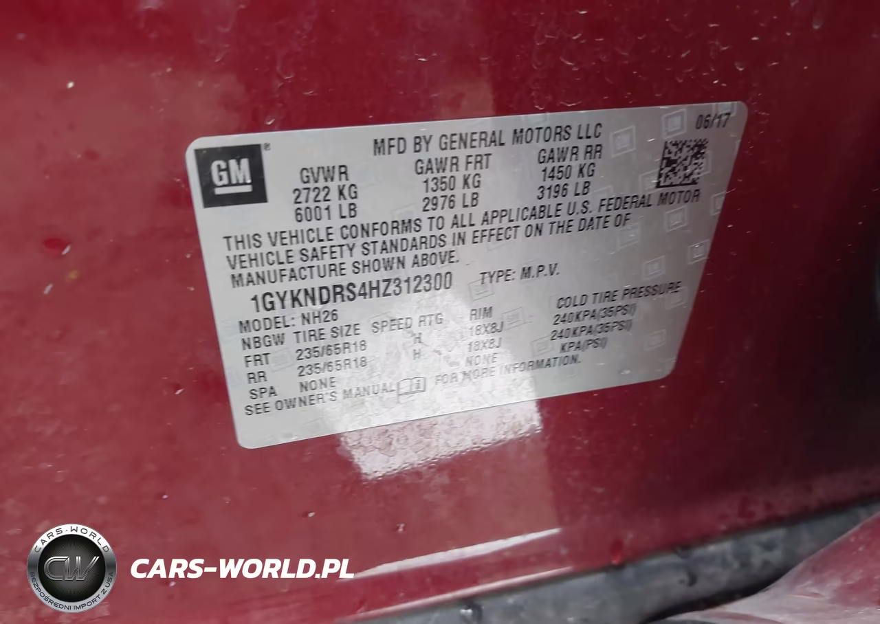 2017 Cadillac Xt5 Luxury VIN:1GYKNDRS4HZ312300 - 9