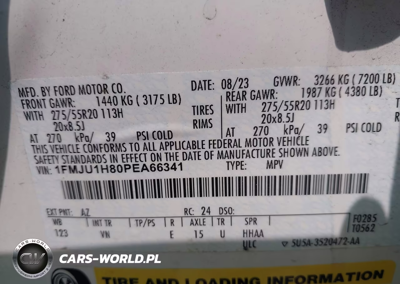 2023 Ford Expedition Xlt VIN:1FMJU1H80PEA66341 - 9