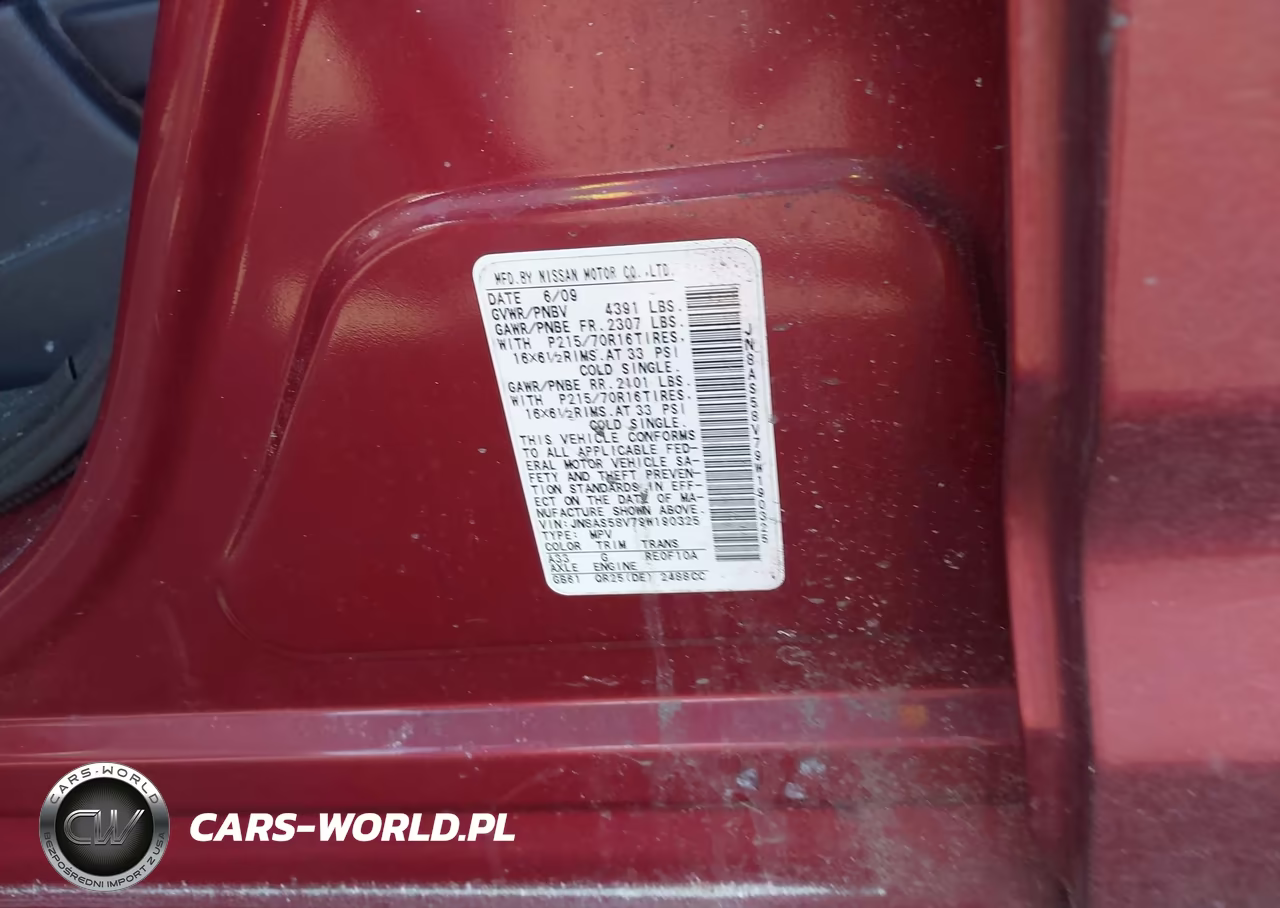 2009 Nissan Rogue S VIN:JN8AS58V79W190325 - 9