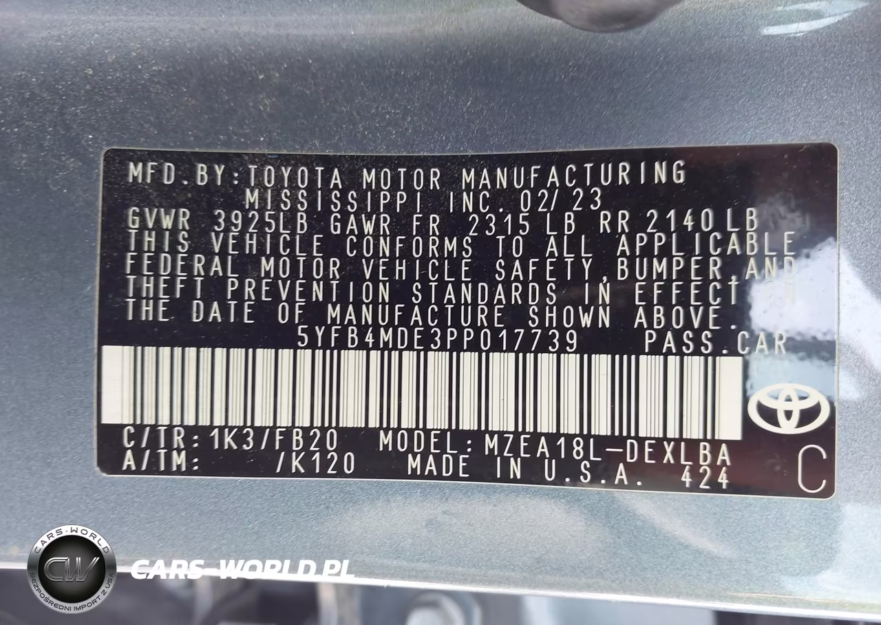 2023 Toyota Corolla Le VIN:5YFB4MDE3PP017739 - 9
