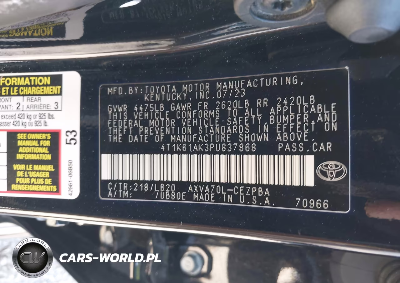 2023 Toyota Camry Xse VIN:4T1K61AK3PU837868 - 9