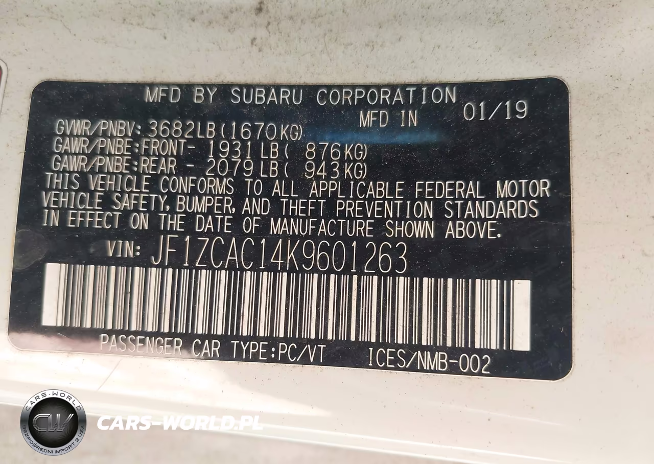 2019 Subaru Brz Limited VIN:JF1ZCAC14K9601263 - 9