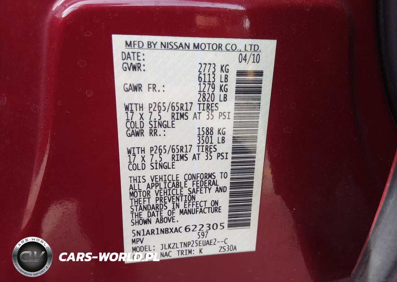 2010 Nissan Pathfinder Se VIN:5N1AR1NBXAC622305 - 9