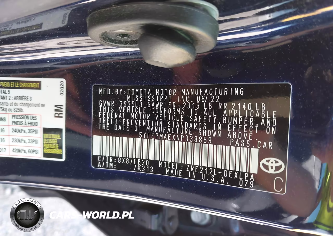 2022 Toyota Corolla Le VIN:5YFEPMAEXNP338859 - 9