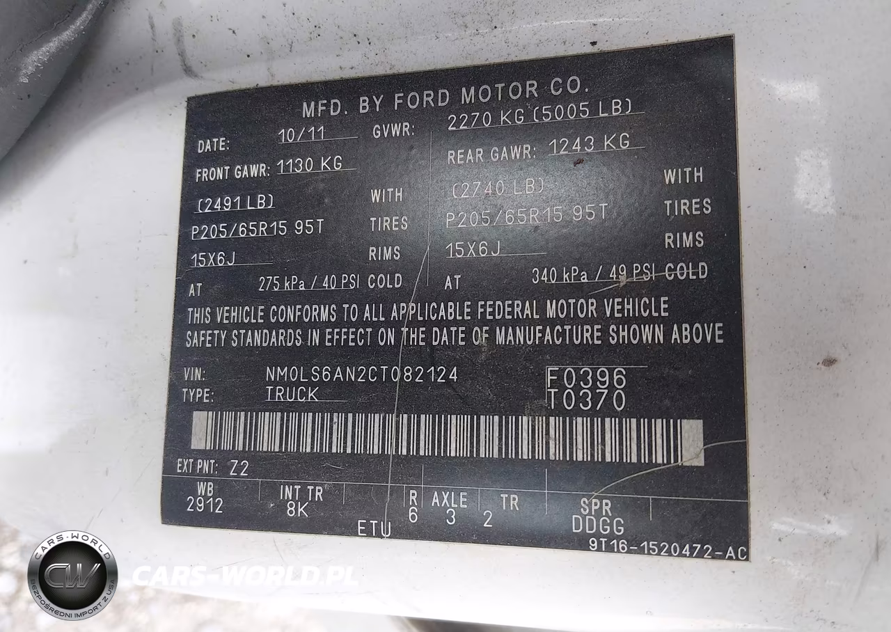 2012 Ford Transit Connect Xl VIN:NM0LS6AN2CT082124 - 9