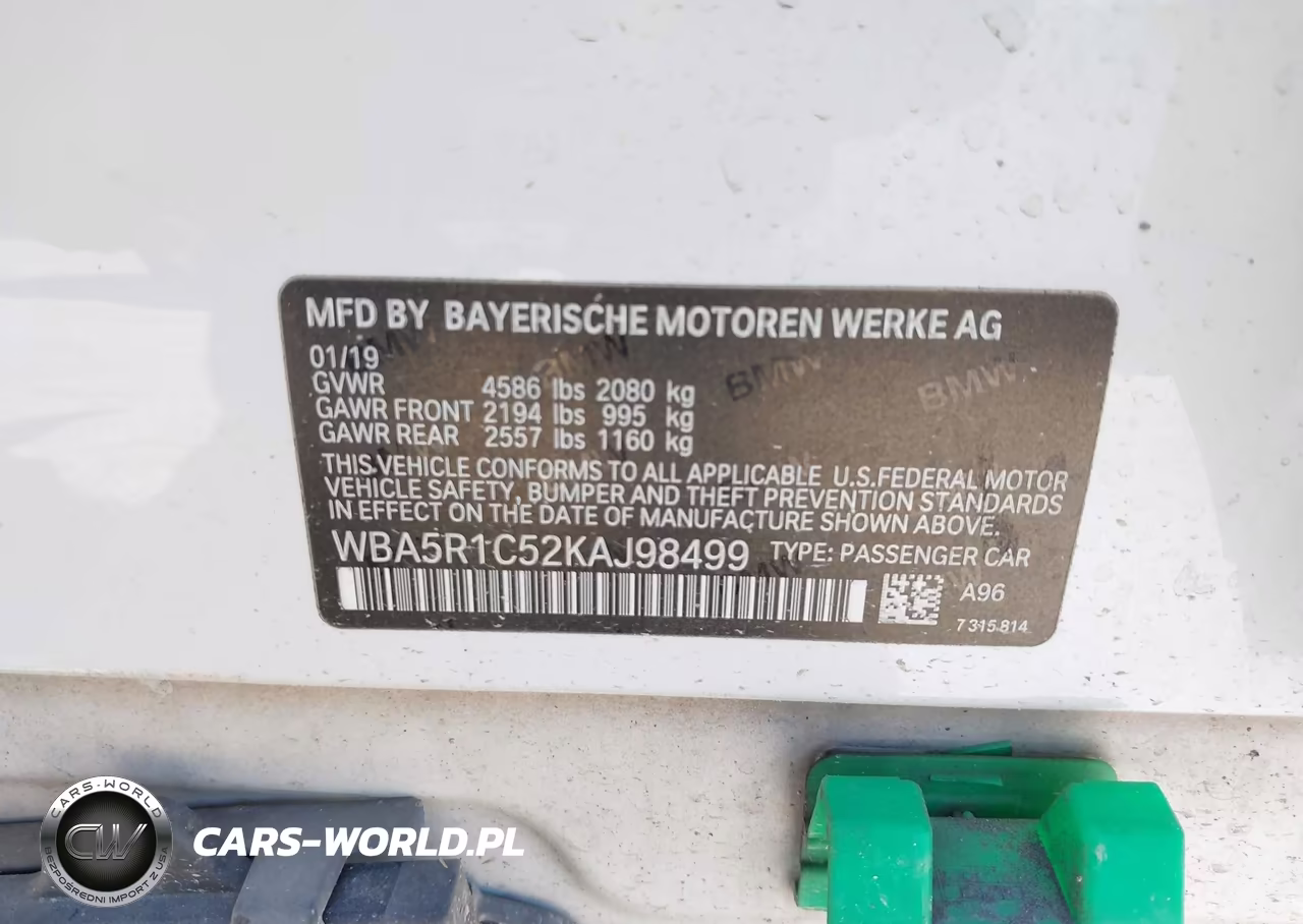 2019 BMW 330I VIN:WBA5R1C52KAJ98499 - 9