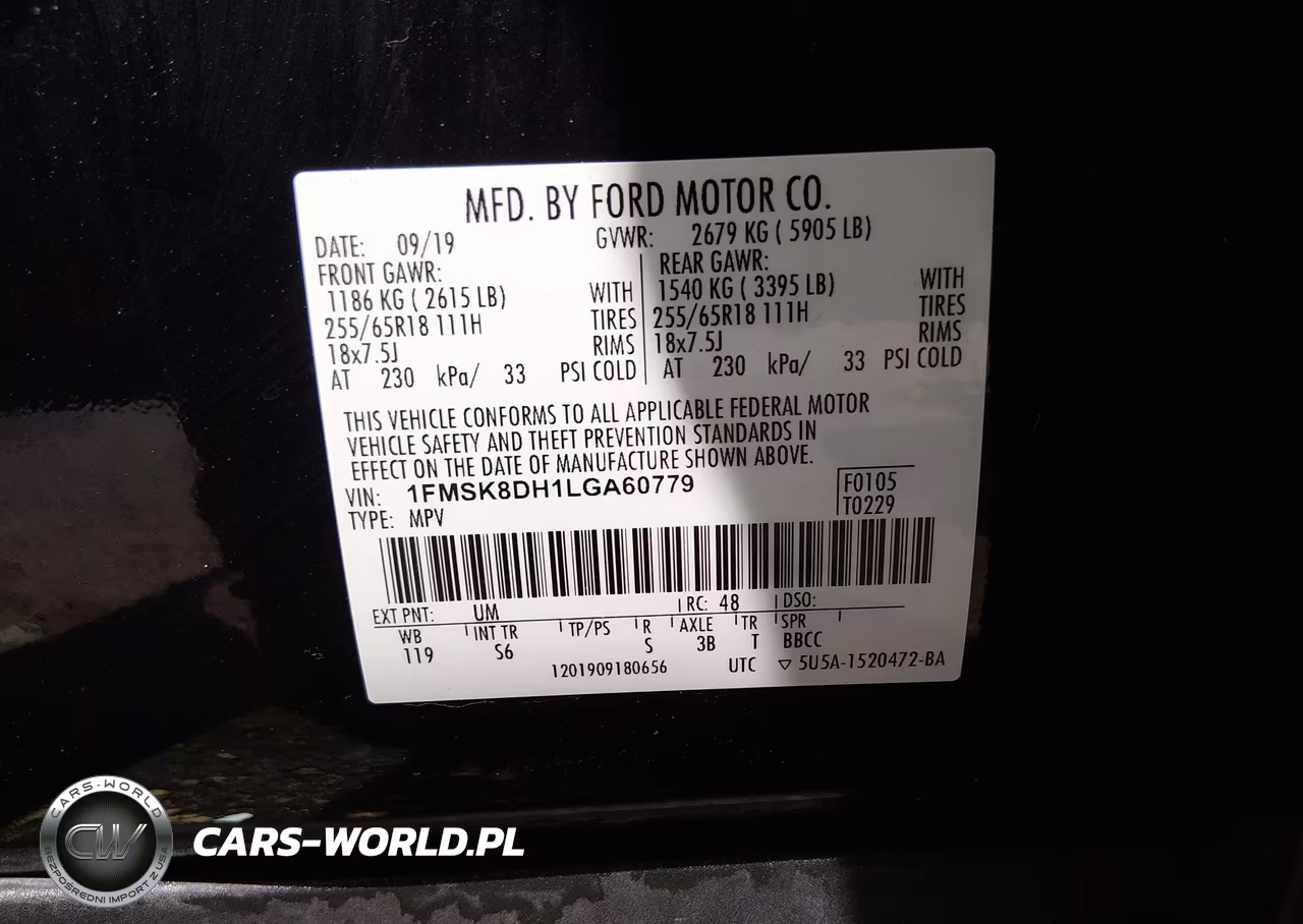 2020 Ford Explorer Xlt VIN:1FMSK8DH1LGA60779 - 9