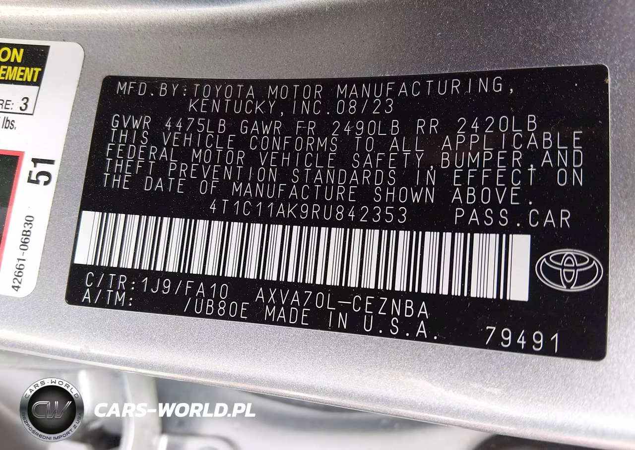 2024 Toyota Camry Le VIN:4T1C11AK9RU842353 - 9