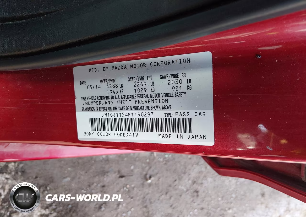 2015 Mazda Mazda6 I Touring VIN:JM1GJ1T54F1190297 - 9