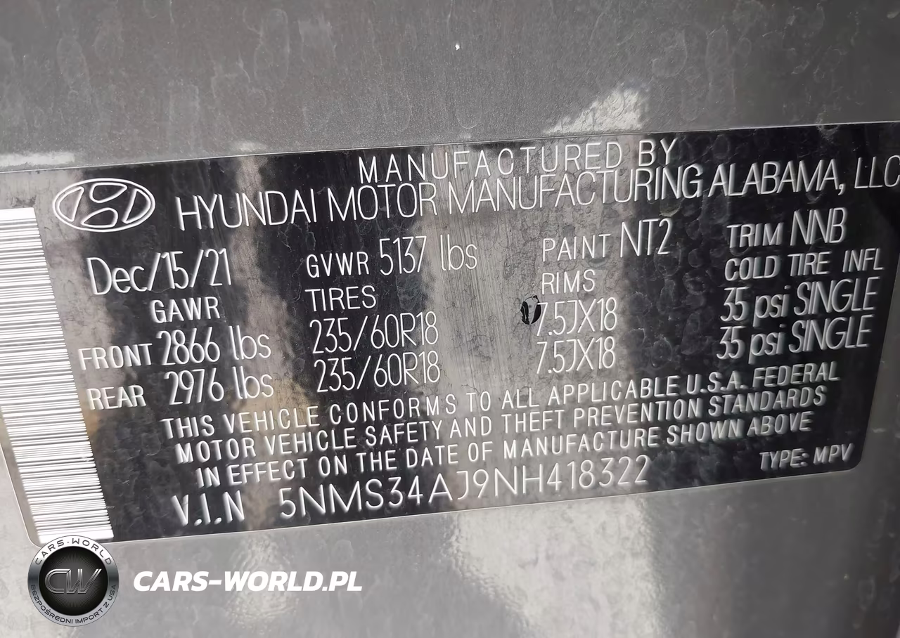 2022 Hyundai Santa Fe Sel VIN:5NMS34AJ9NH418322 - 9