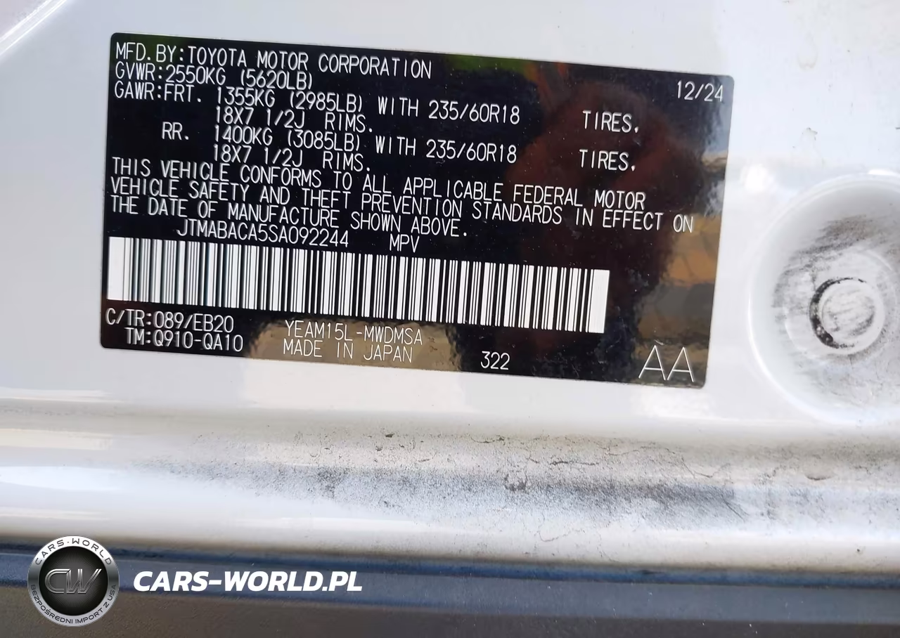 2025 Toyota Bz4X Xle VIN:JTMABACA5SA092244 - 9