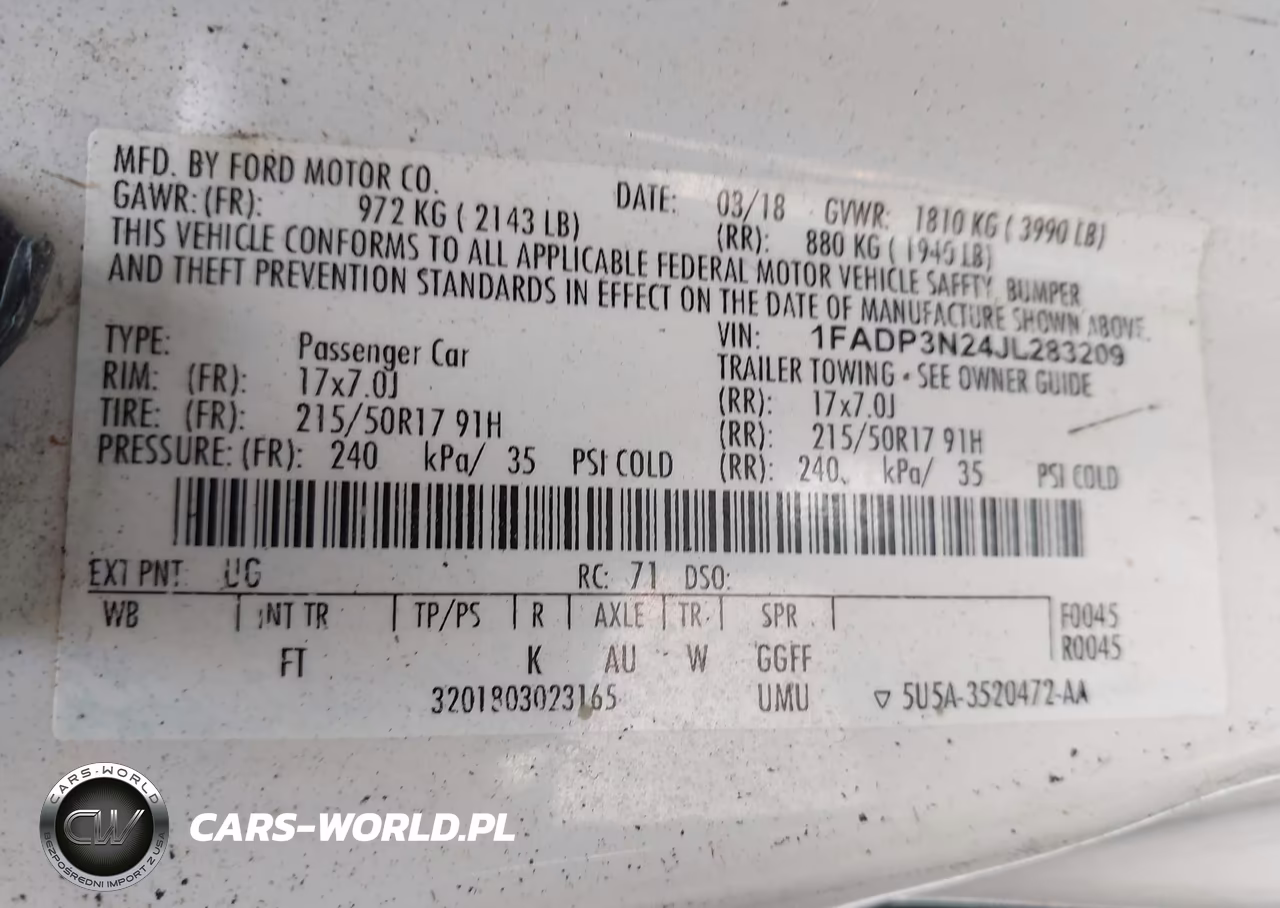 2018 Ford Focus Titanium VIN:1FADP3N24JL283209 - 9