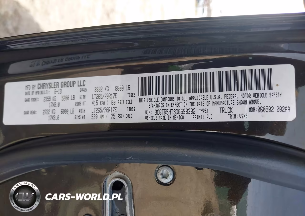 2013 Ram 2500 Tradesman VIN:3C6TR5HT3DG598382 - 9