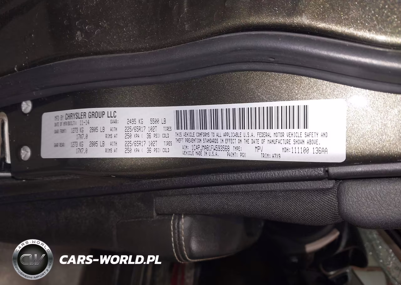 2015 Jeep Cherokee Sport VIN:1C4PJMAB1FW593568 - 9