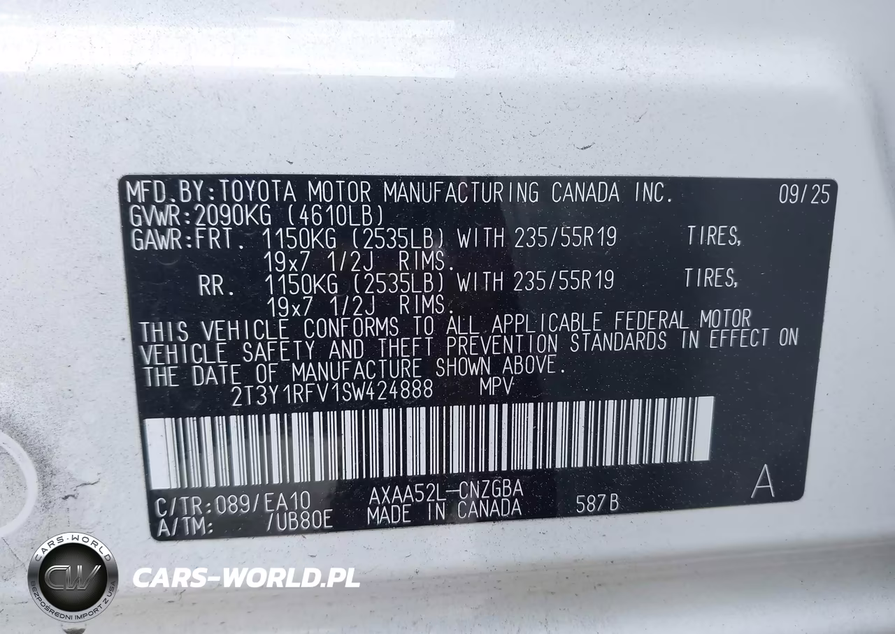 2025 Toyota Rav4 Limited VIN:2T3Y1RFV1SW424888 - 9