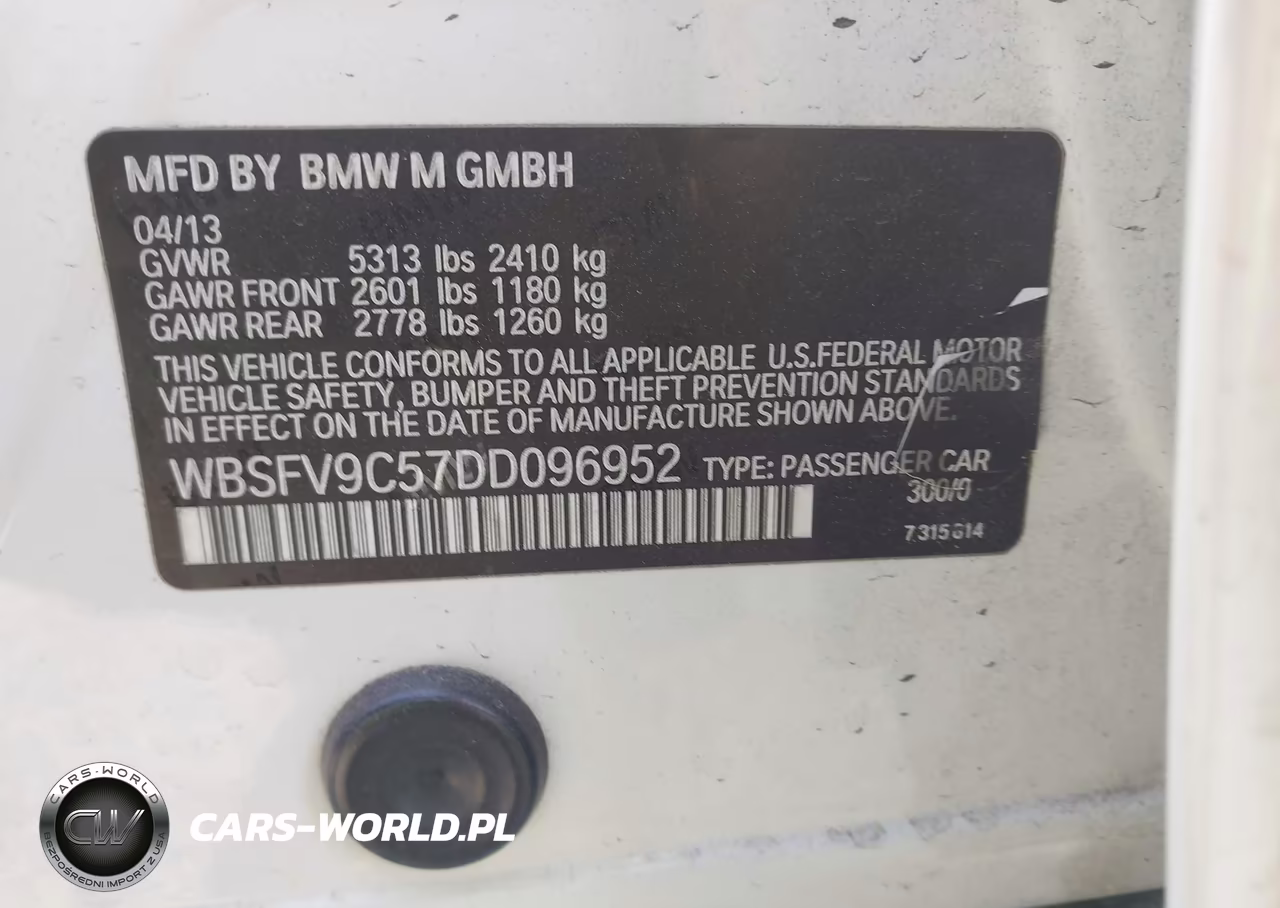2013 BMW M5 VIN:WBSFV9C57DD096952 - 9