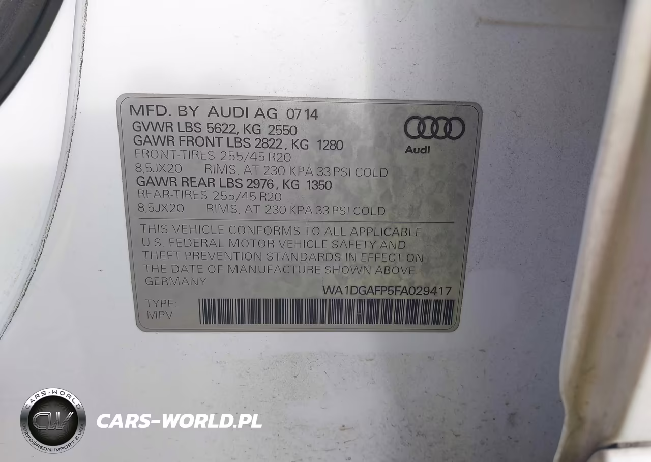 2015 Audi Q5 3.0T Premium Plus VIN:WA1DGAFP5FA029417 - 9