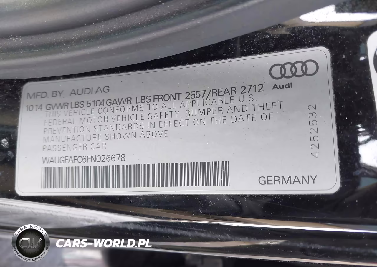 2015 Audi A6 2.0T Premium VIN:WAUGFAFC6FN026678 - 9