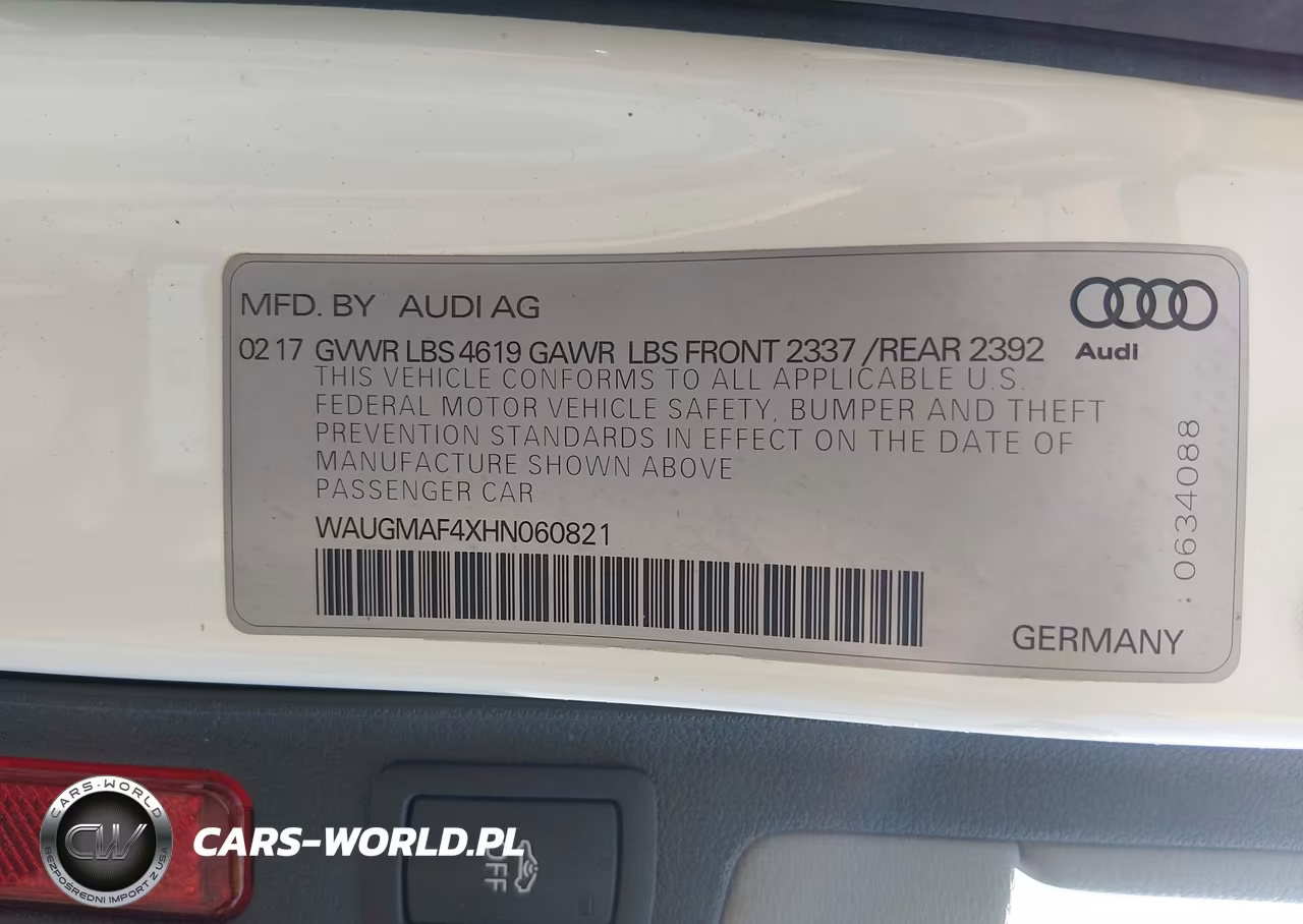2017 Audi A4 2.0T Ultra Premium VIN:WAUGMAF4XHN060821 - 9