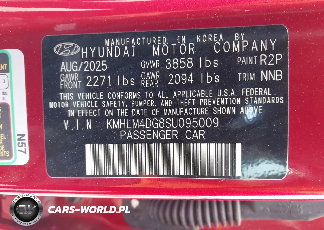 2025 Hyundai Elantra Sel Sport VIN:KMHLM4DG8SU095009 - 9