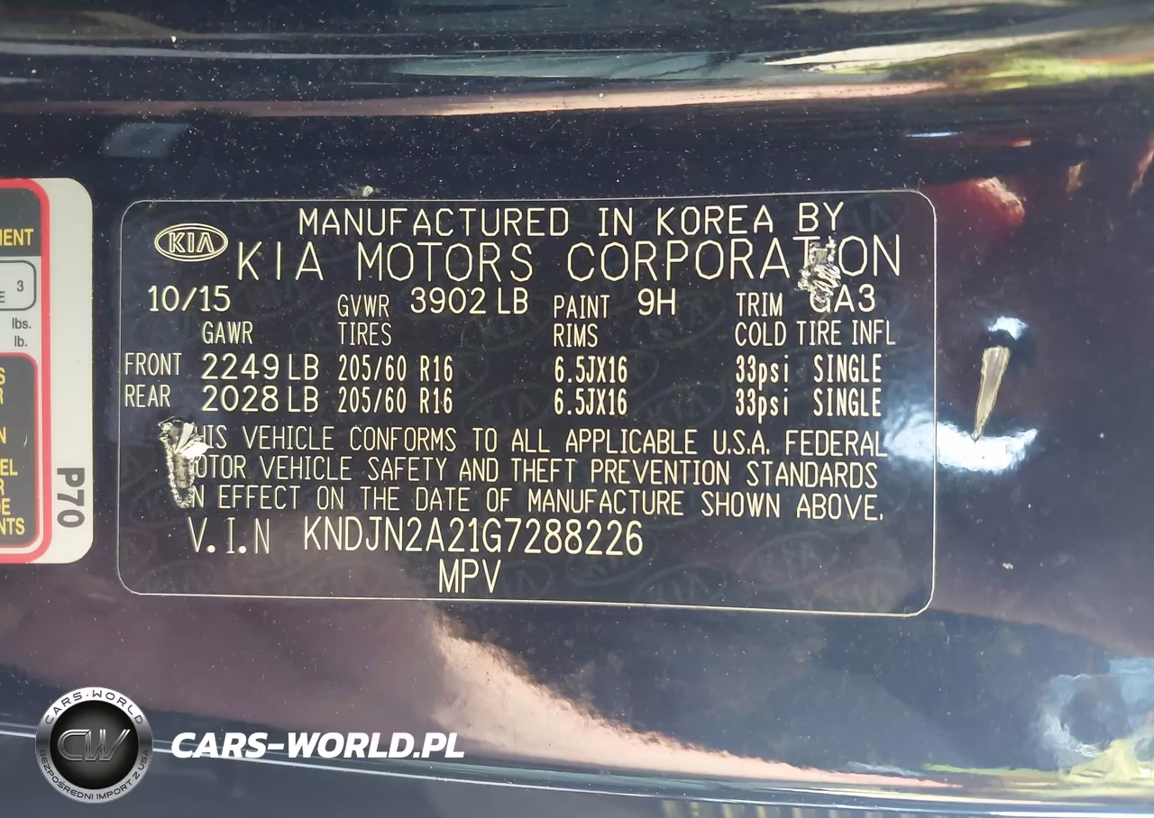 2016 Kia Soul VIN:KNDJN2A21G7288226 - 9