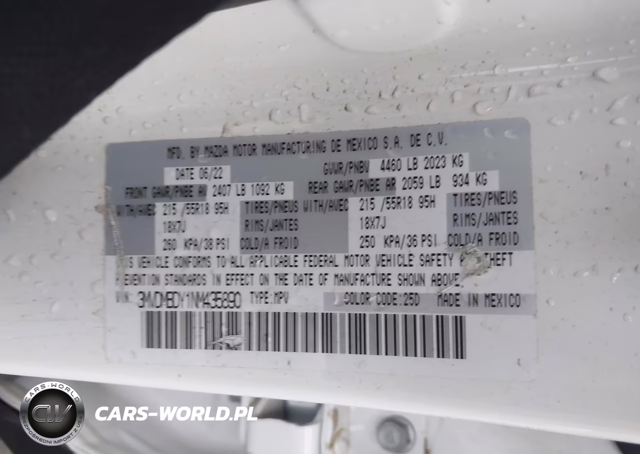 2022 Mazda Cx-30 2.5 Turbo Premium VIN:3MVDMBDY1NM435890 - 9