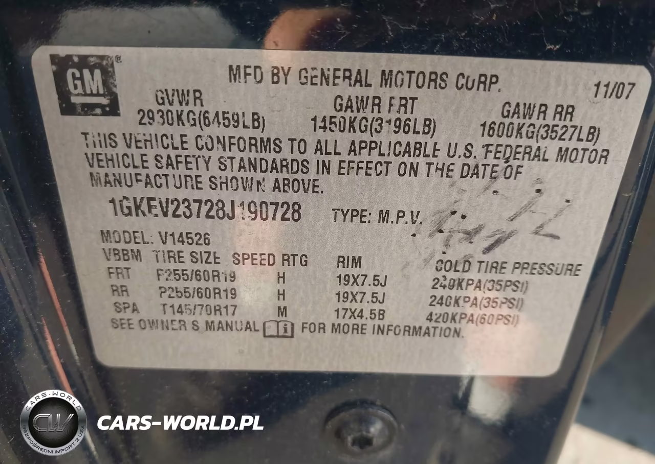 2008 GMC Acadia Slt-1 VIN:1GKEV23728J190728 - 9