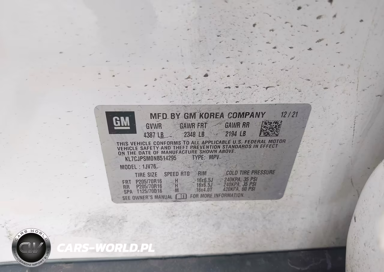 2022 Chevrolet Trax Awd Lt VIN:KL7CJPSM0NB514295 - 9