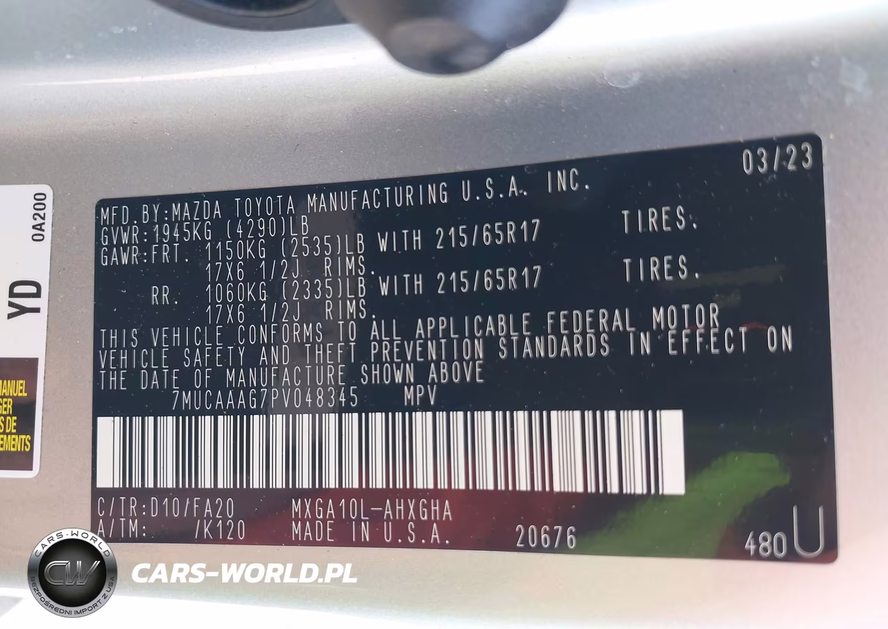 2023 Toyota Corolla Cross Le VIN:7MUCAAAG7PV048345 - 9