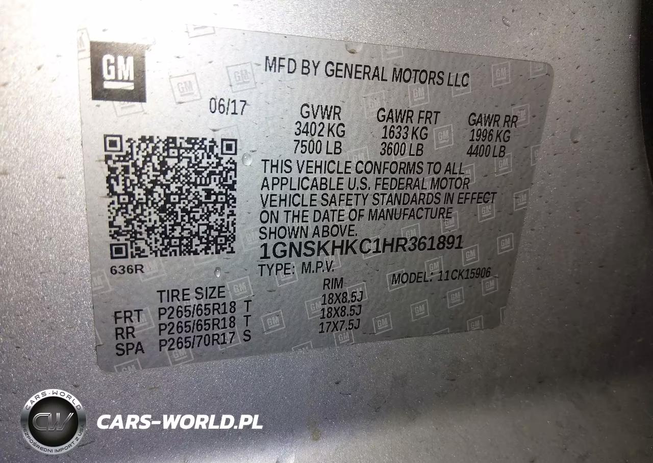 2017 Chevrolet Suburban Lt VIN:1GNSKHKC1HR361891 - 9