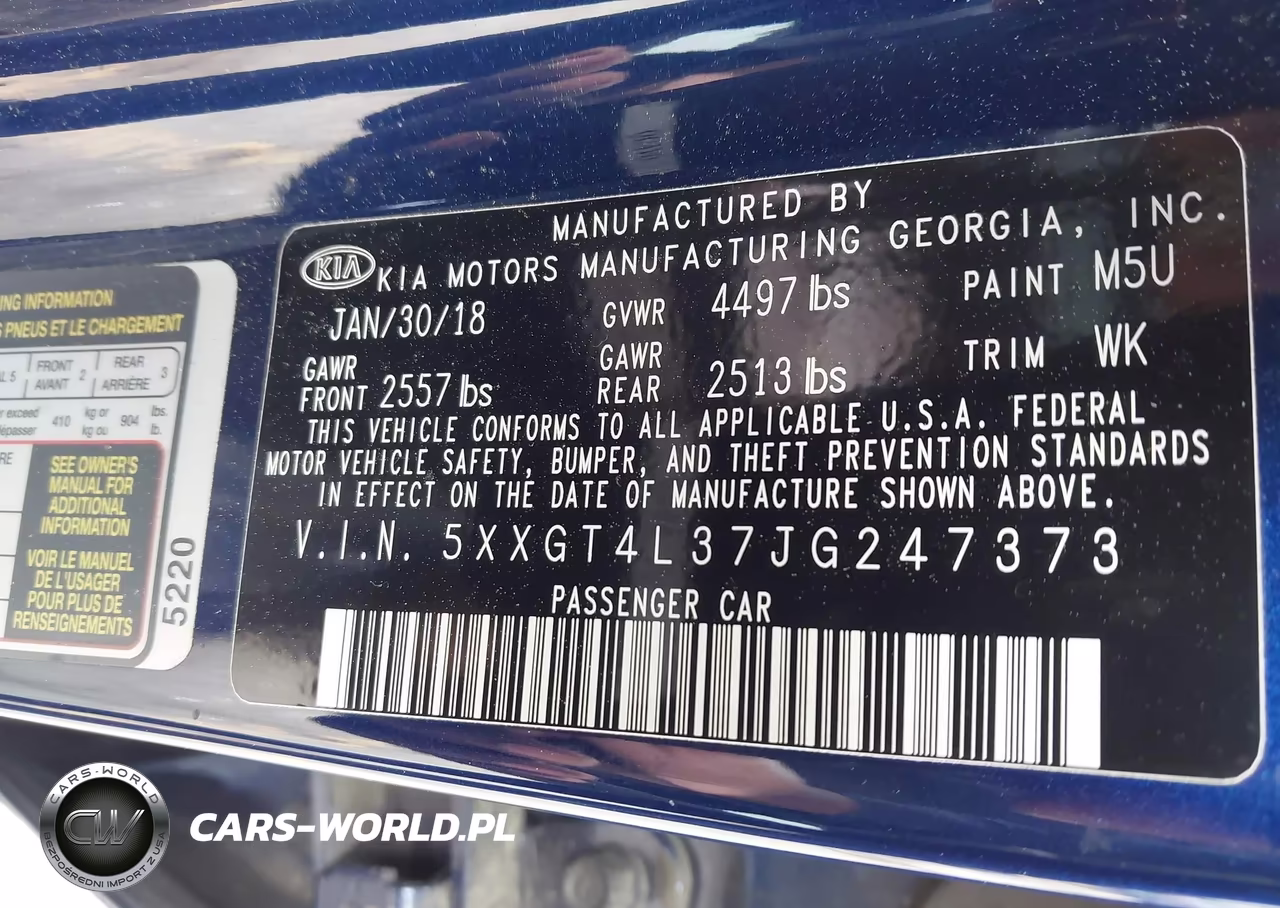 2018 Kia Optima S VIN:5XXGT4L37JG247373 - 9