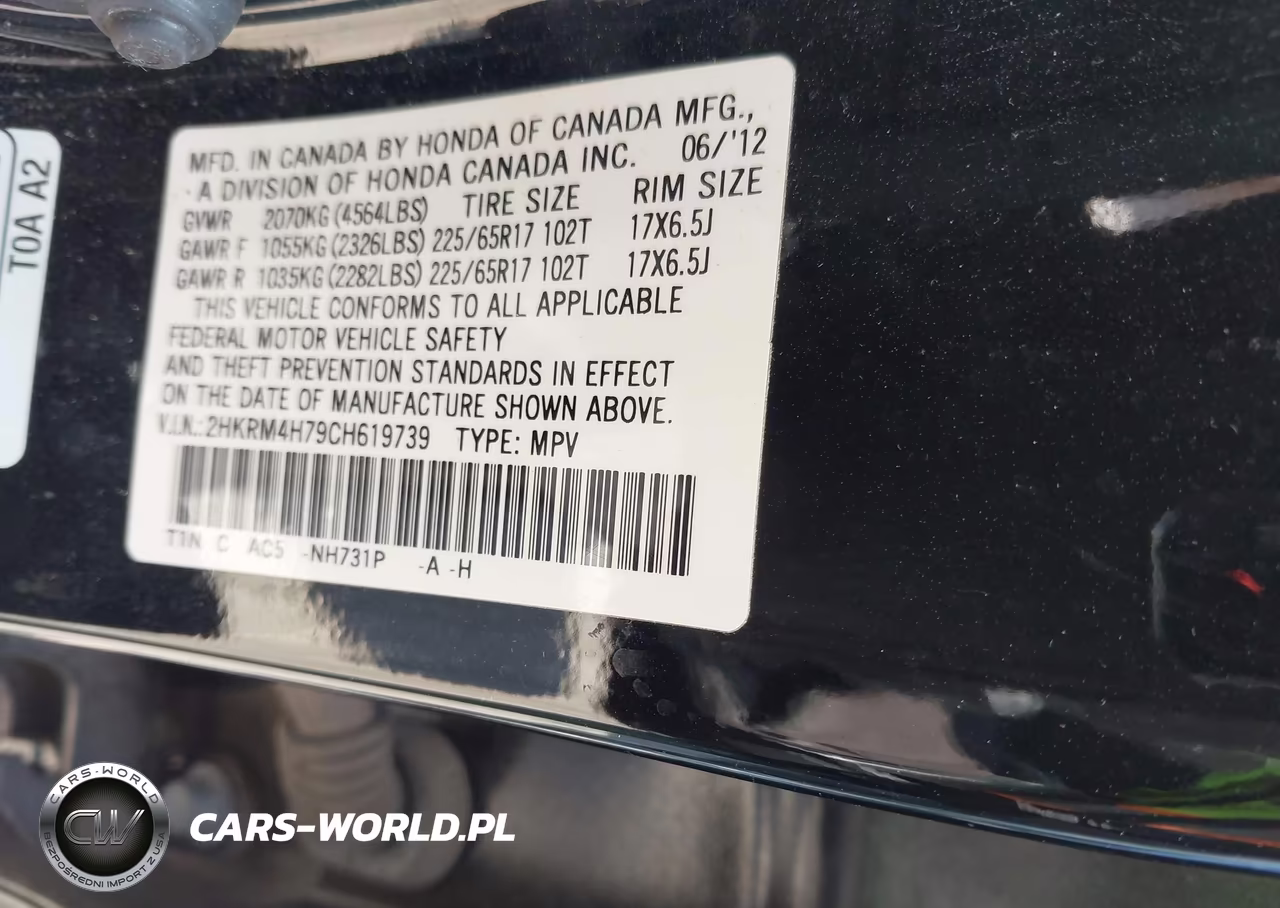 2012 Honda Cr-V Ex-L VIN:2HKRM4H79CH619739 - 9