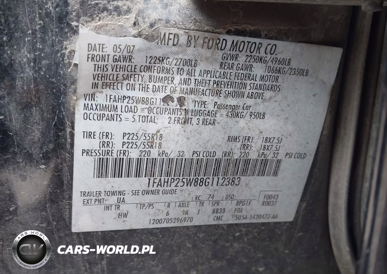 2008 Ford Taurus Limited VIN:1FAHP25W88G112383 - 9