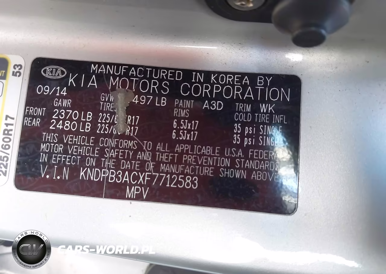 2015 Kia Sportage Lx VIN:KNDPB3ACXF7712583 - 9