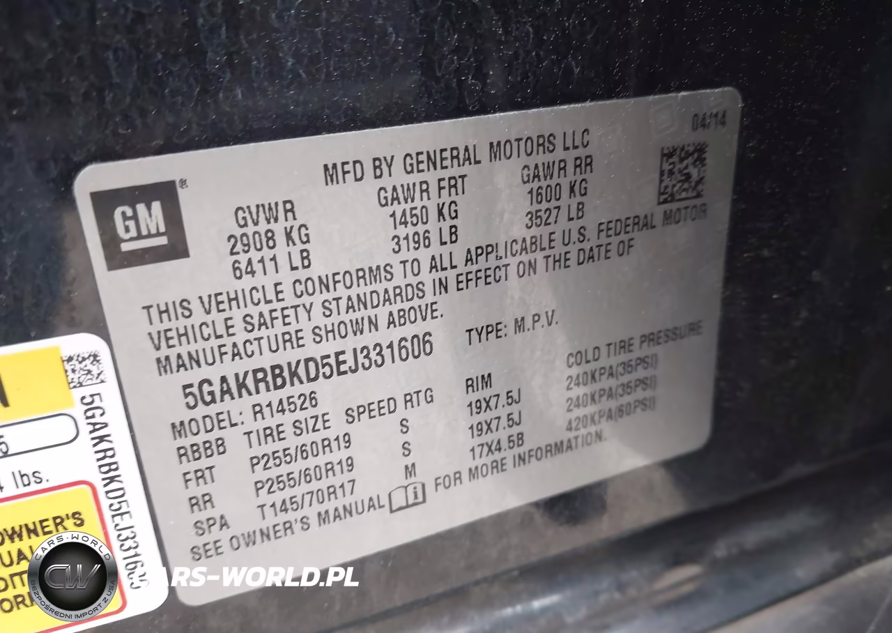 2014 Buick Enclave Leather VIN:5GAKRBKD5EJ331606 - 9