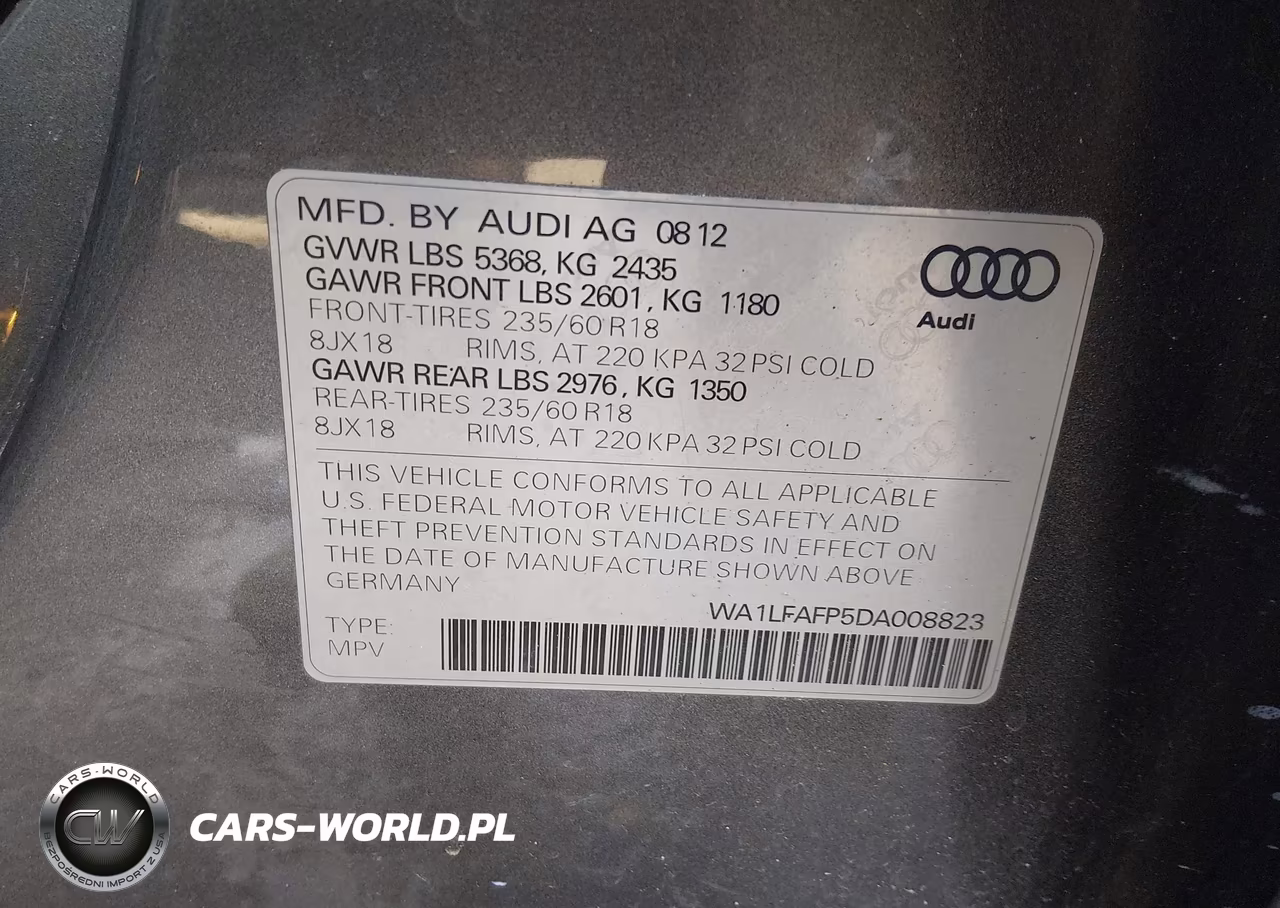 2013 Audi Q5 2.0T Premium VIN:WA1LFAFP5DA008823 - 9