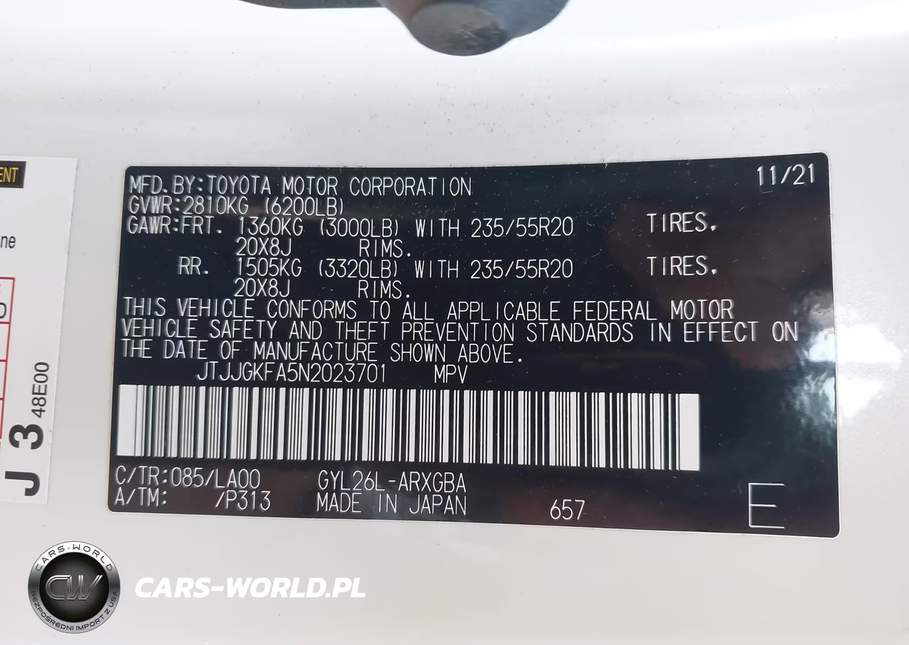 2022 Lexus Rx 450Hl Luxury VIN:JTJJGKFA5N2023701 - 9