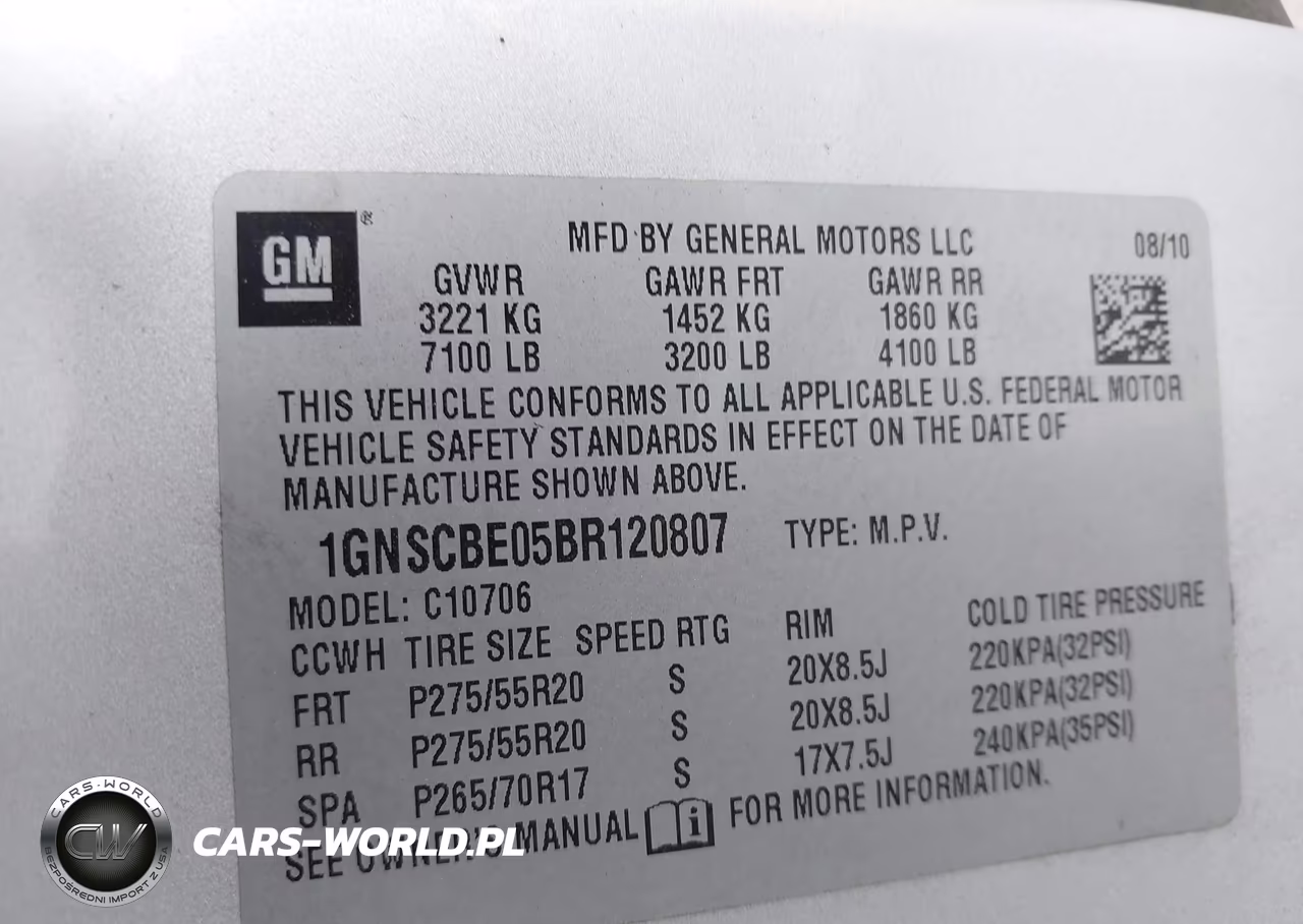 2011 Chevrolet Tahoe Lt VIN:1GNSCBE05BR120807 - 9