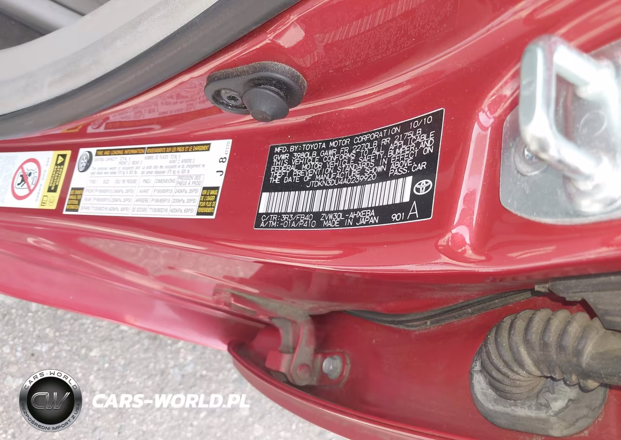 TOYOTA PRIUS VIN:JTDKN3DU4A0239920 - 9