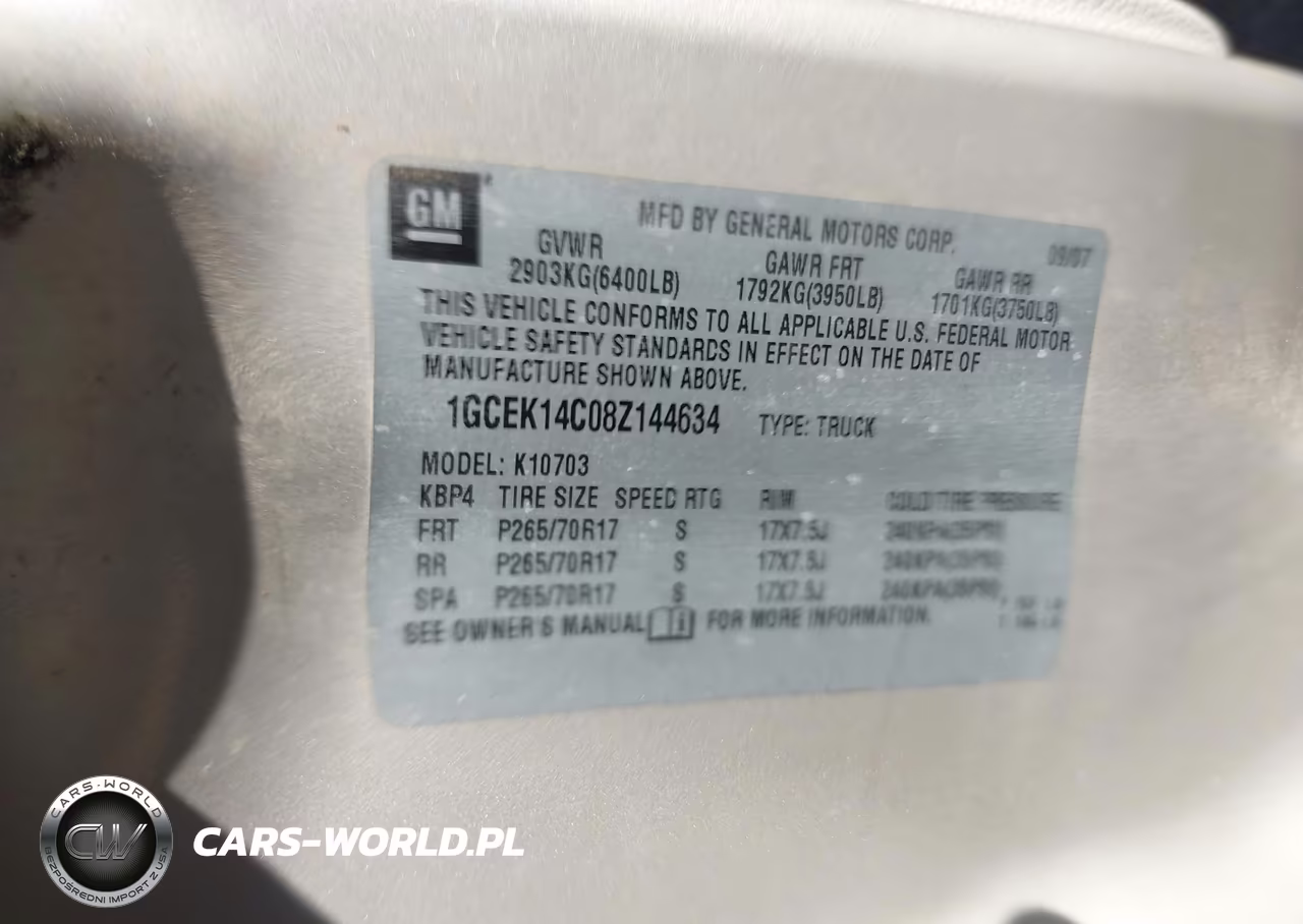 2008 Chevrolet Silverado 1500 Work Truck VIN:1GCEK14C08Z144634 - 9