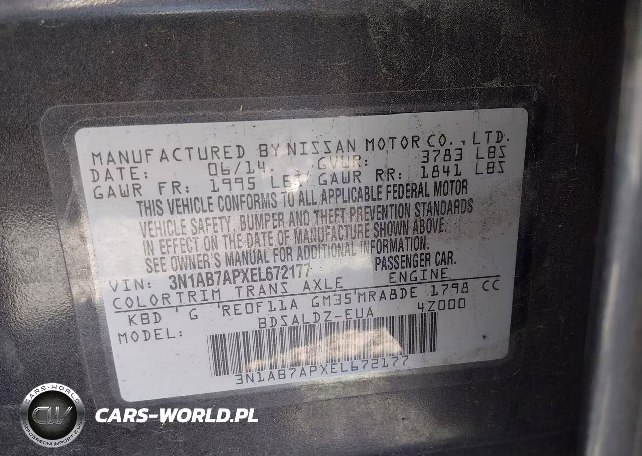 2014 Nissan Sentra Fe+ S-Fe+ Sv-S-Sl-Sr-Sv VIN:3N1AB7APXEL672177 - 9